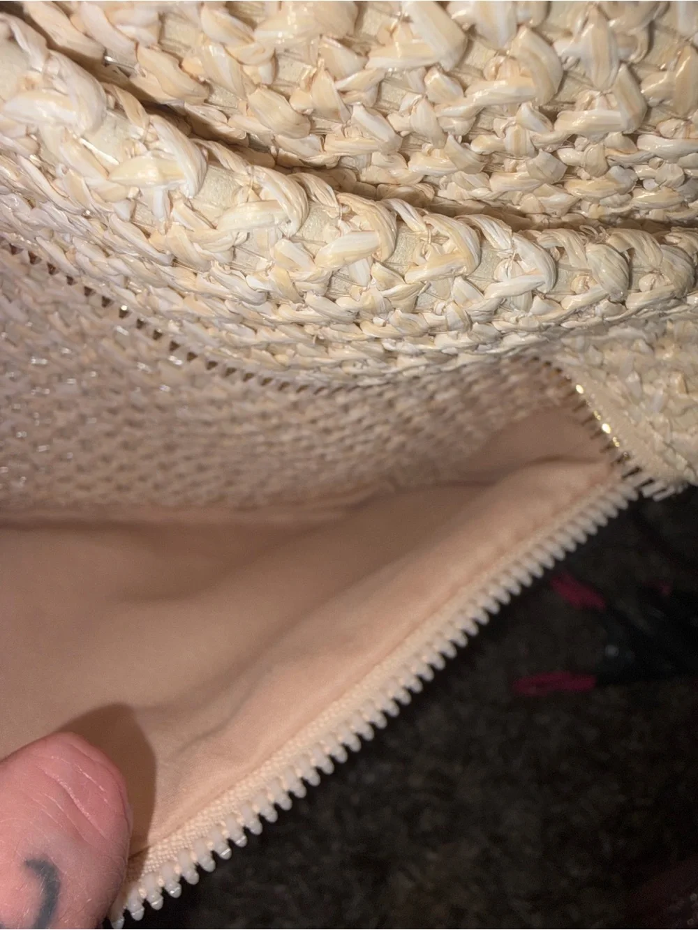 Cream Woven Tassel Accent Backpack - Women